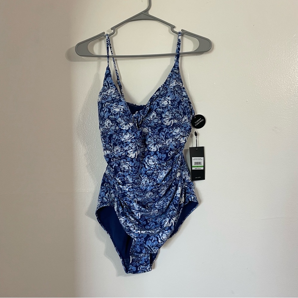 NWT Jones New York Floral Tummy Control Swimsuit | Size: Large